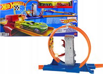 HOT WHEELS ACTION ZESTAW TORÓW PODWÓJNY ZJAZD + 2 AUTKA MEGA RAJD SAMOCHODY