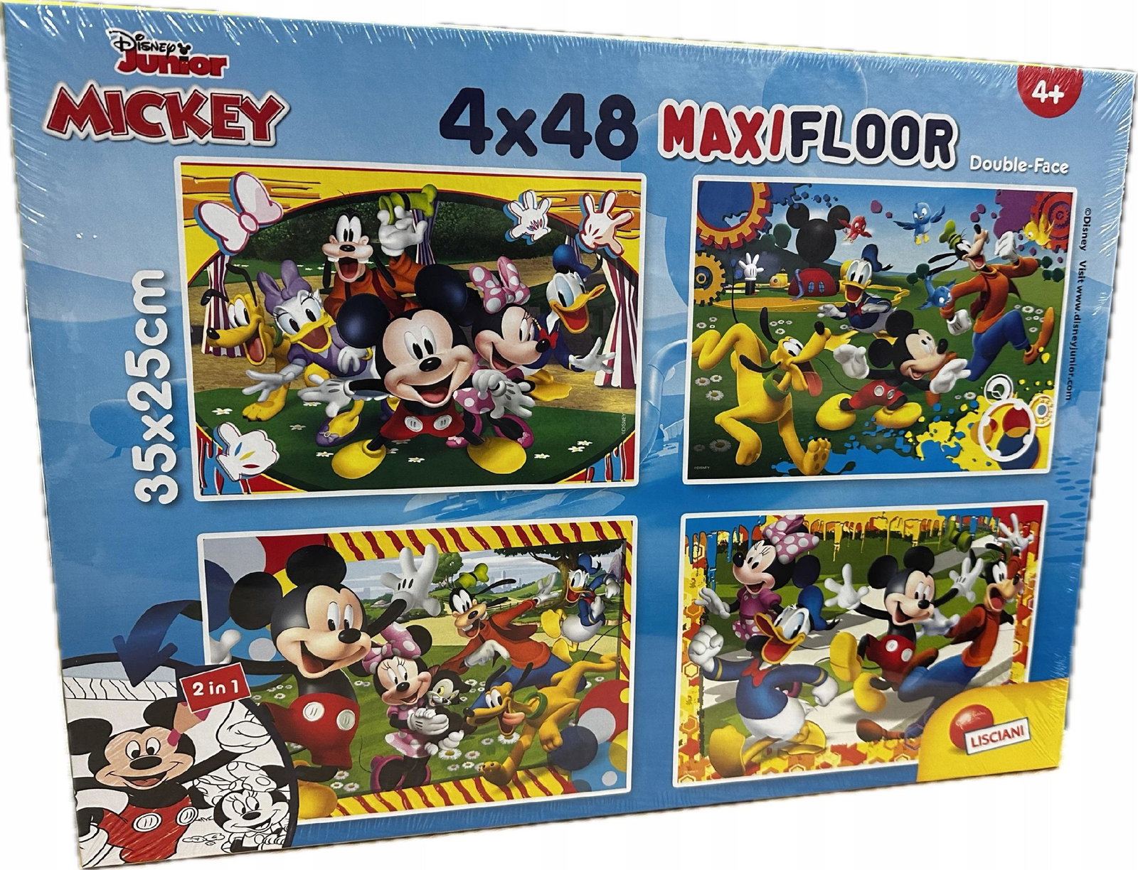 LISCIANI MAXI FLOOR PUZZLE + KOLOROWANKA 2w1 MARVEL SPIDER-MAN 4 x 48 ...