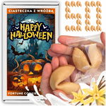 CIASTECZKA Z WRÓŻBĄ Halloween Magia Podziękowania Idealne na Imprezę 50 szt