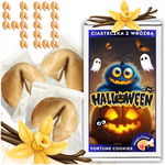 Ciasteczko z wróżbą na Halloween magia losu chińskie dla Gości zabawa 40 sz