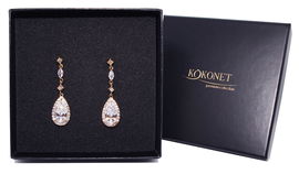 KOLCZYKI wiszące złote ślub wesele BŁYSZCZĄCE bal