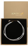 Naszyjnik choker perły 2 rzędy elegancki klasyczny pozłacany  efektowny