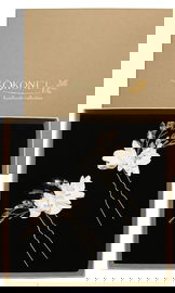 KOKÓWKI zestaw ozdób KWIATOWYCH ślubne upięcie fryzura kryształki złote