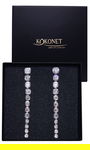 Długie kolczyki efektowne zjawiskowe ozdobne swarovski JAKOŚĆ wiszące ślub