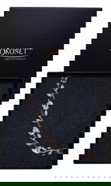 Efektowna bransoletka ślubna boho glam KRYSZTAŁKI motyw roślinny ZŁOTA