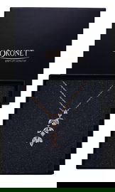 pozłacany naszyjnik regulowany z zawieszką listki cyrkonie dla PANNY MŁODEJ