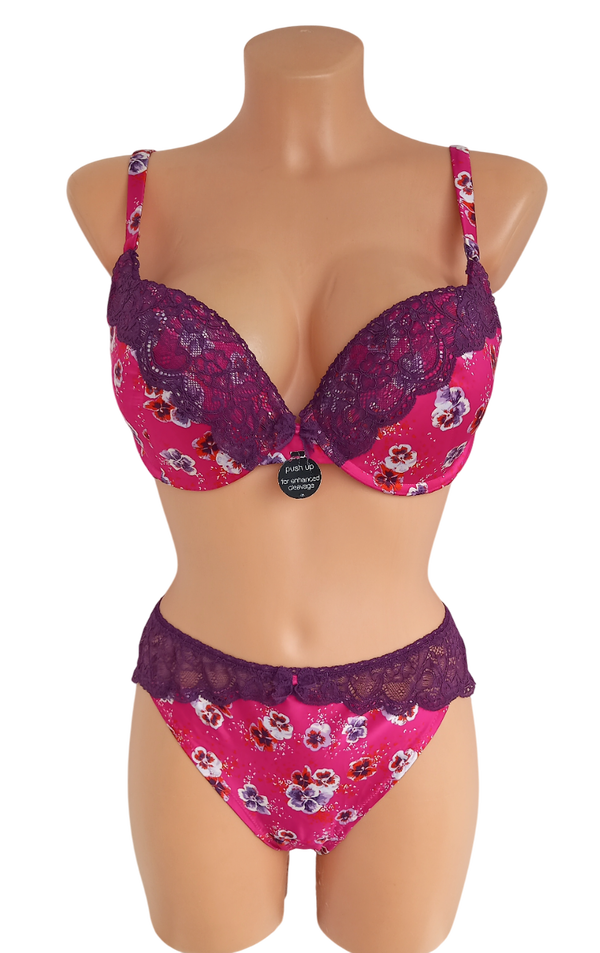 10T Marks&Spencer komplet bielizny biustonosz push-up 80C majtki 42