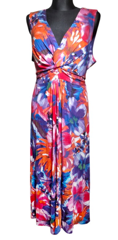 1Z BM Casual sukienka trapezowa długa maxi 52 6XL