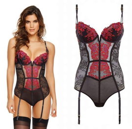 58T Ann Summers Tropical Fizz body z paskami do pończoch 75C / 80B