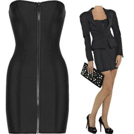 Lisa Marie Fernandez sukienka mini neoprenowa 34 XS