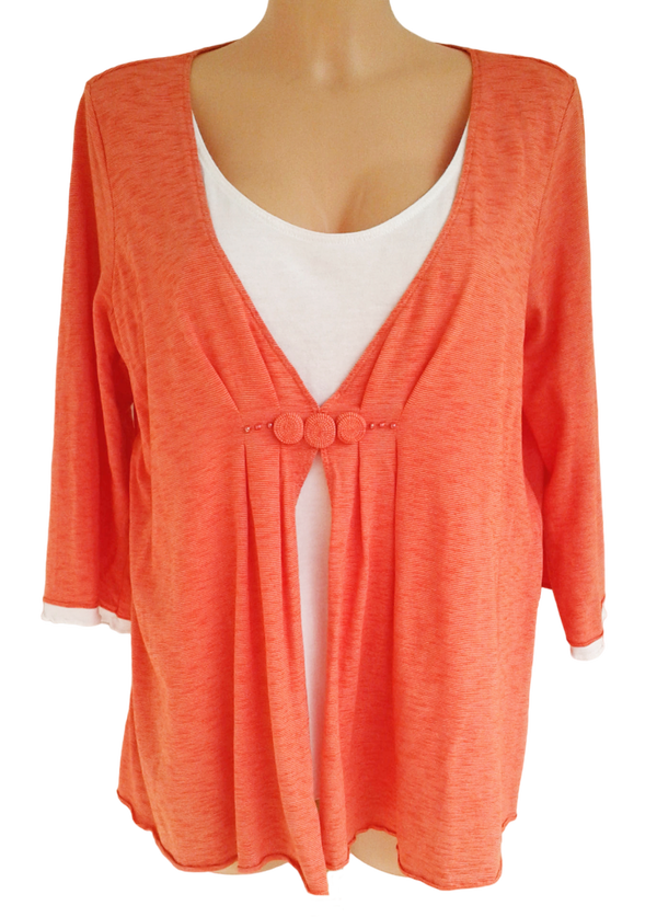 62T Marks&Spencer bluzka rękaw 3/4 fason dopasowany 46 3XL