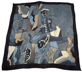 Picasso Vintage Kubizm chusta 100% jedwab silk