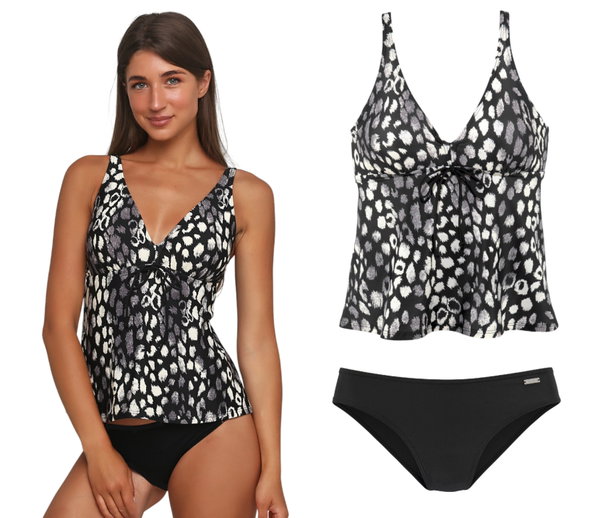 65T Lascana tankini komplet strój kostium kąpielowy dwuczęściowy 48C