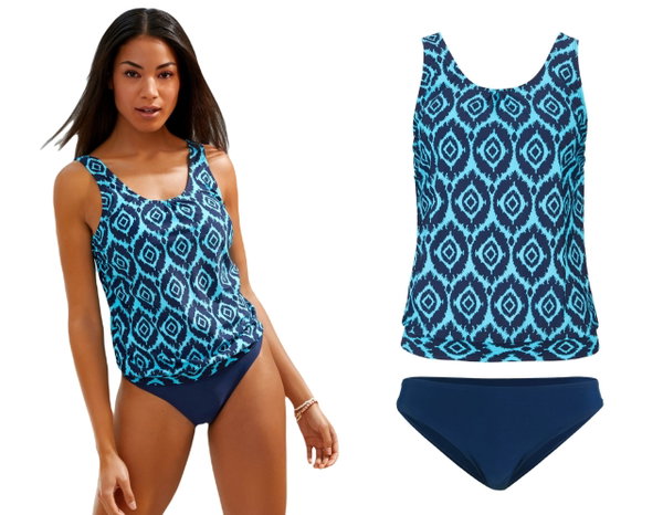 58T Bonprix tankini komplet strój kostium kąpielowy dwuczęściowy 42