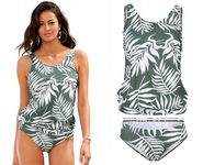 125T Bonprix tankini komplet strój kostium kąpielowy dwuczęściowy 44