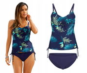 125T Bonprix tankini komplet strój kostium kąpielowy dwuczęściowy 44 85C