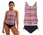 125T Bonprix tankini komplet strój kostium kąpielowy dwuczęściowy 48