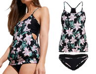 120T Bonprix tankini komplet strój kostium kąpielowy dwuczęściowy 48