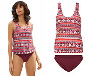 P29T Bonprix tankini komplet strój kostium kąpielowy dwuczęściowy 50