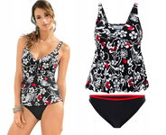 P29T Bonprix tankini komplet strój kostium kąpielowy dwuczęściowy 44