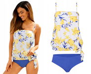 P19T Bonprix tankini komplet strój kostium kąpielowy dwuczęściowy 52