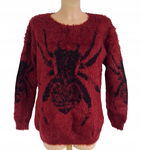 98T Boohoo sweter damski puchaty z pająkiem M/L 38/40