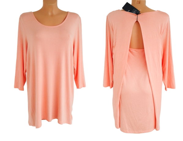98T Marks&Spencer tunika bluzka ozdobne plecy 46 3XL