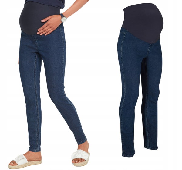 P13T Bonprix spodnie jeans ciążowe rurki 52 6XL
