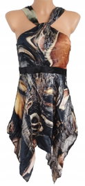 76T Dorothy Perkins bluzka tunika fason asymetryczny 100% silk jedwab 40 L