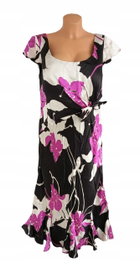53T Frank Usher sukienka koktajlowa midi 100% silk jedwab 42 XL