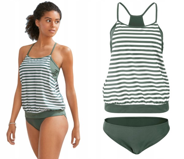 36T Bonprix tankini komplet strój kostium kąpielowy dwuczęściowy 52