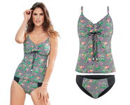 27T Bonprix tankini komplet strój kostium kąpielowy dwuczęściowy 42 80C