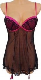 21T Ann Summers koszula nocna z paskami do pończoch 75A
