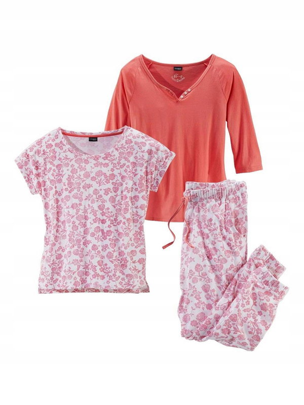 19T Vivance Dreams komplet piżama damska bawełna trzyczęściowa 40/42 L/XL