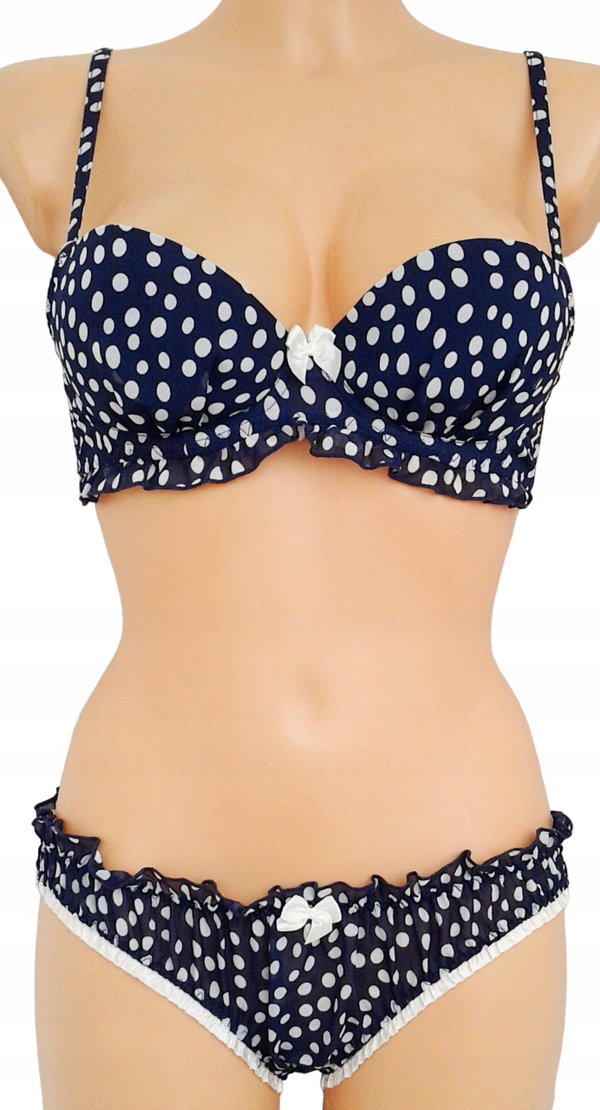47T Knickerbox komplet bielizny biustonosz + majtki figi 34/36 70B