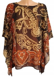 37T Susan Graver Style tunika bluzka asymetryczna XS 34