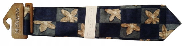 15T Marks&Spencer krawat jedwabny w kwiaty 100% silk jedwab