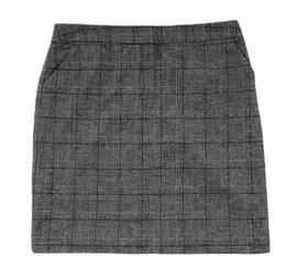 4T Marks&Spencer spódnica prosta mini 28% wełna 14 42 XL