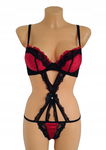 65T Ann Summers body stringi miseczki usztywnione z fiszbinami 34 A/B