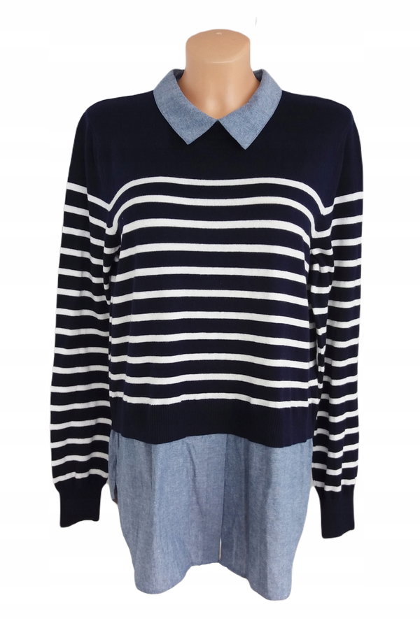 20T Oasis sweter bluzka koszulowe wstawki L 40