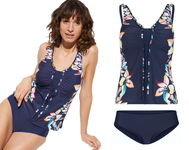 133T Bonprix tankini komplet strój kostium kąpielowy dwuczęściowy 40