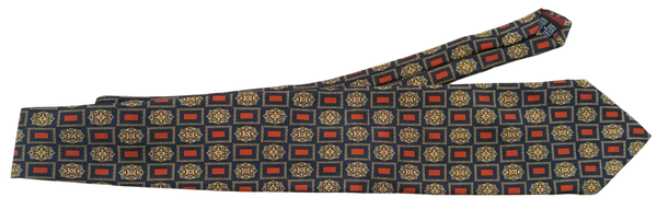 2T Marcella Paura Italy krawat 100% silk jedwab 150cm