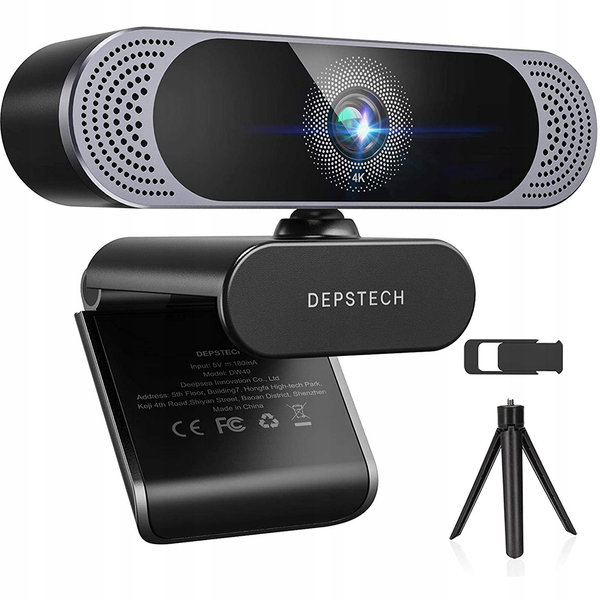 DEPSTECH 4K 8MP HD Webcam with Noise-Canceling