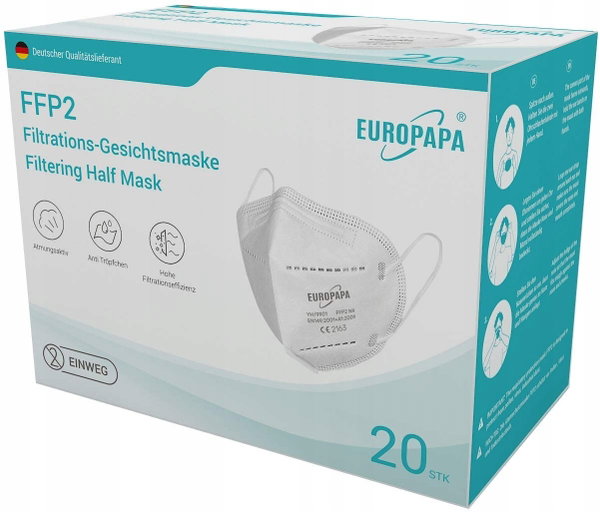 Maseczki chirurgiczne EUROPAPA FFP2 20 szt.