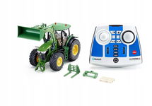 Siku 6795, John Deere 7310R Traktor z ładowaczem czołowym, Zielony