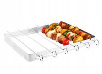 GRILLMEISTER Zestaw szpikulców do grilla w składanej ramce, stal 6 SZT.