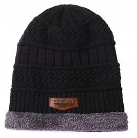 CZAPKA ZIMOWA AKST CIEPŁA + KOMIN szalik rozmiar uniwersalny czarny