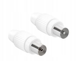 Adaptery antenowe MAX ECELL 9,5 mm, 2 złącza antenowe męskie i żeńskie