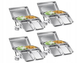 Wilprep Chafing Dish zestaw do podgrzewania potraw ze stali nierdzewnej