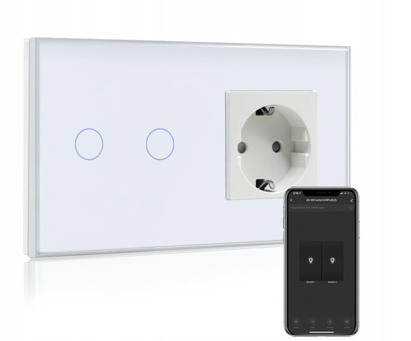 BSEED Normalne gniazdo 16 A z inteligentnym włącznikiem światła WiFi